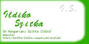 ildiko szitka business card