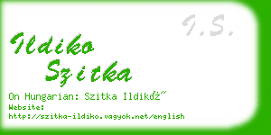 ildiko szitka business card